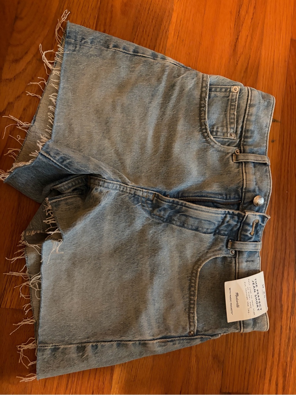 Madewell Light Wash Denim Cutoff Shorts
